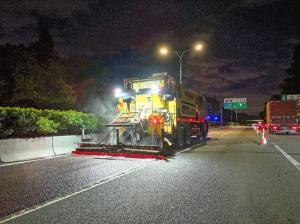 廣州 夜間超90%濕度2小時通車！ 快開微表處突破極限